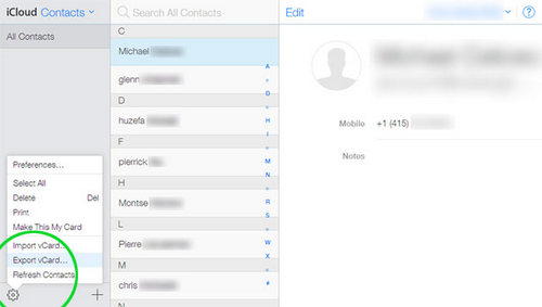 How to download contacts from icloud to android